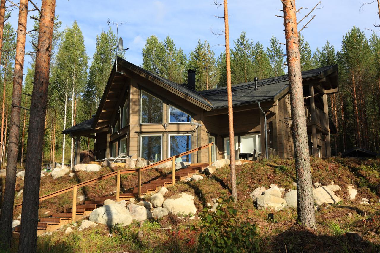 Villa exterior in forest setting